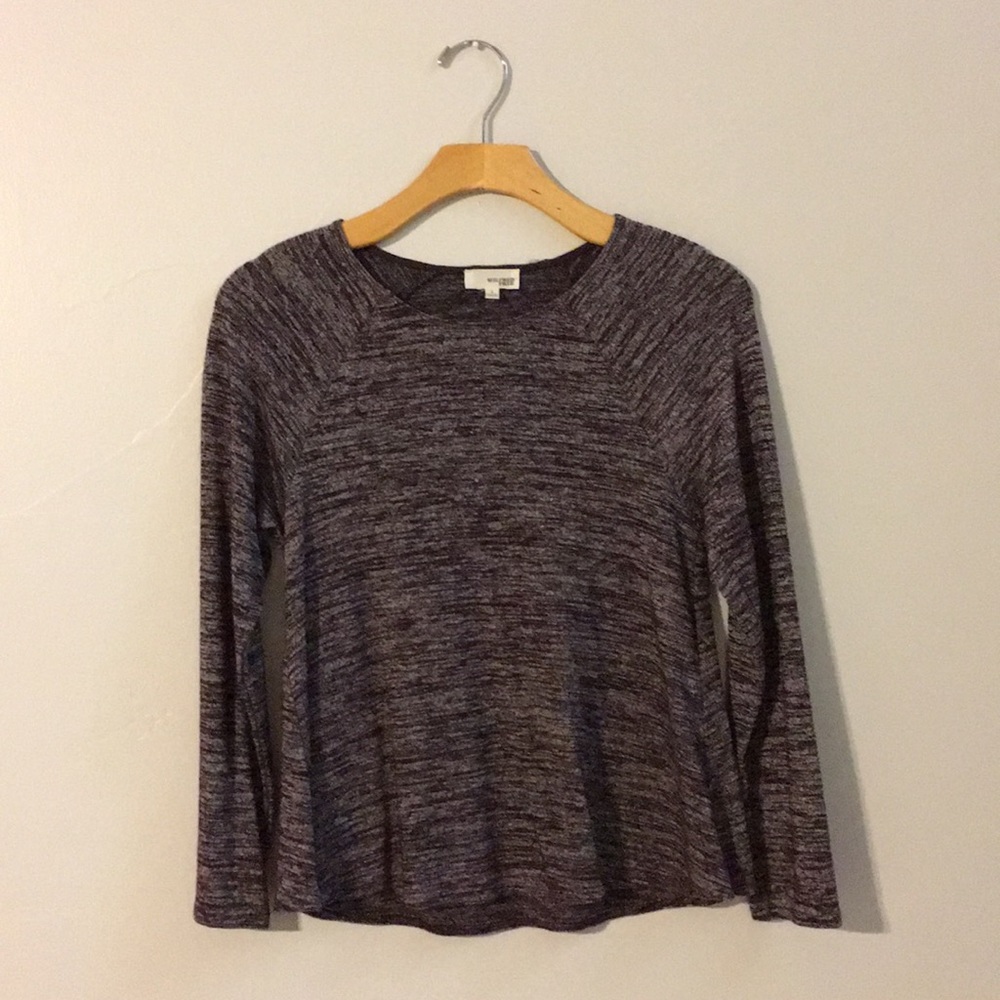 Purple washed out long sleeve top